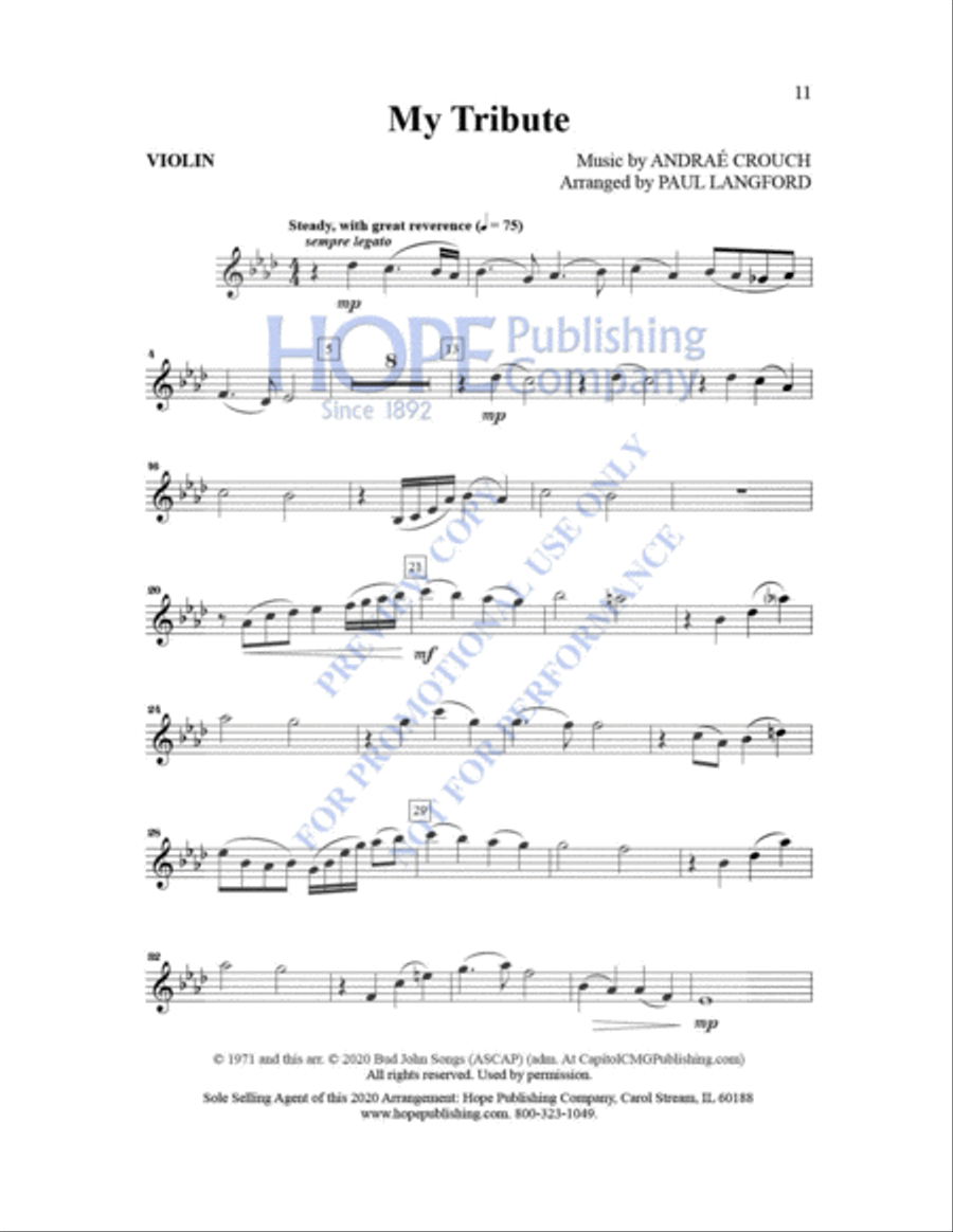 My Tribute My Tribute Choir scores gallery preview page 12