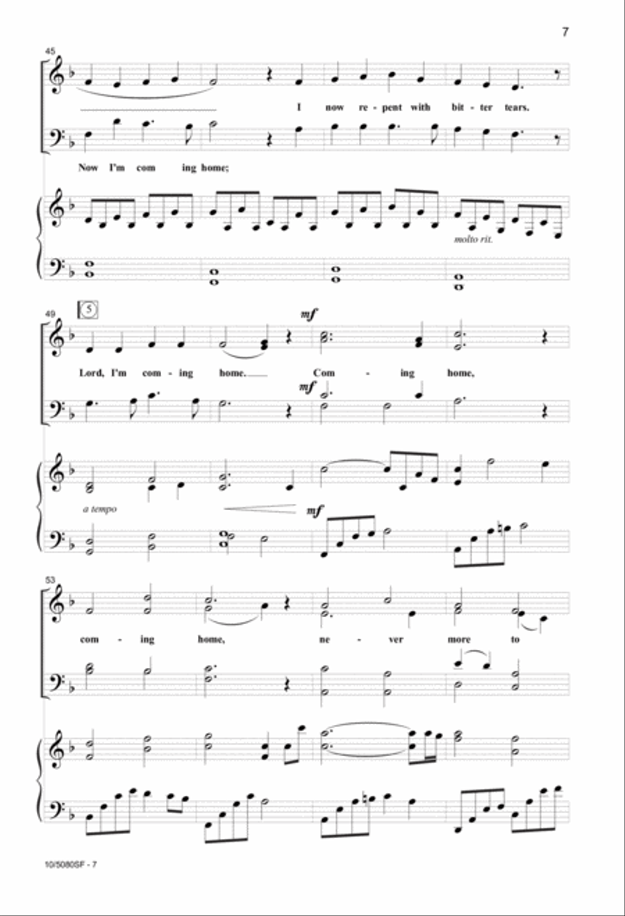 Lord, I'm Coming Home Lord, I'm Coming Home 4-Part scores gallery preview page 6