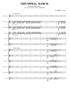 "Triumphal March" for Saxophone Ensemble