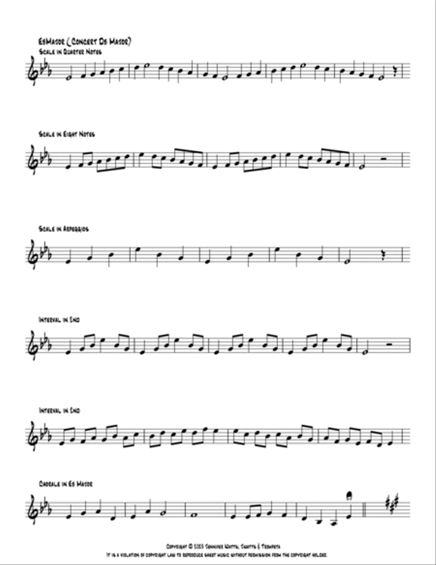 Major Scales work outs for Trumpets