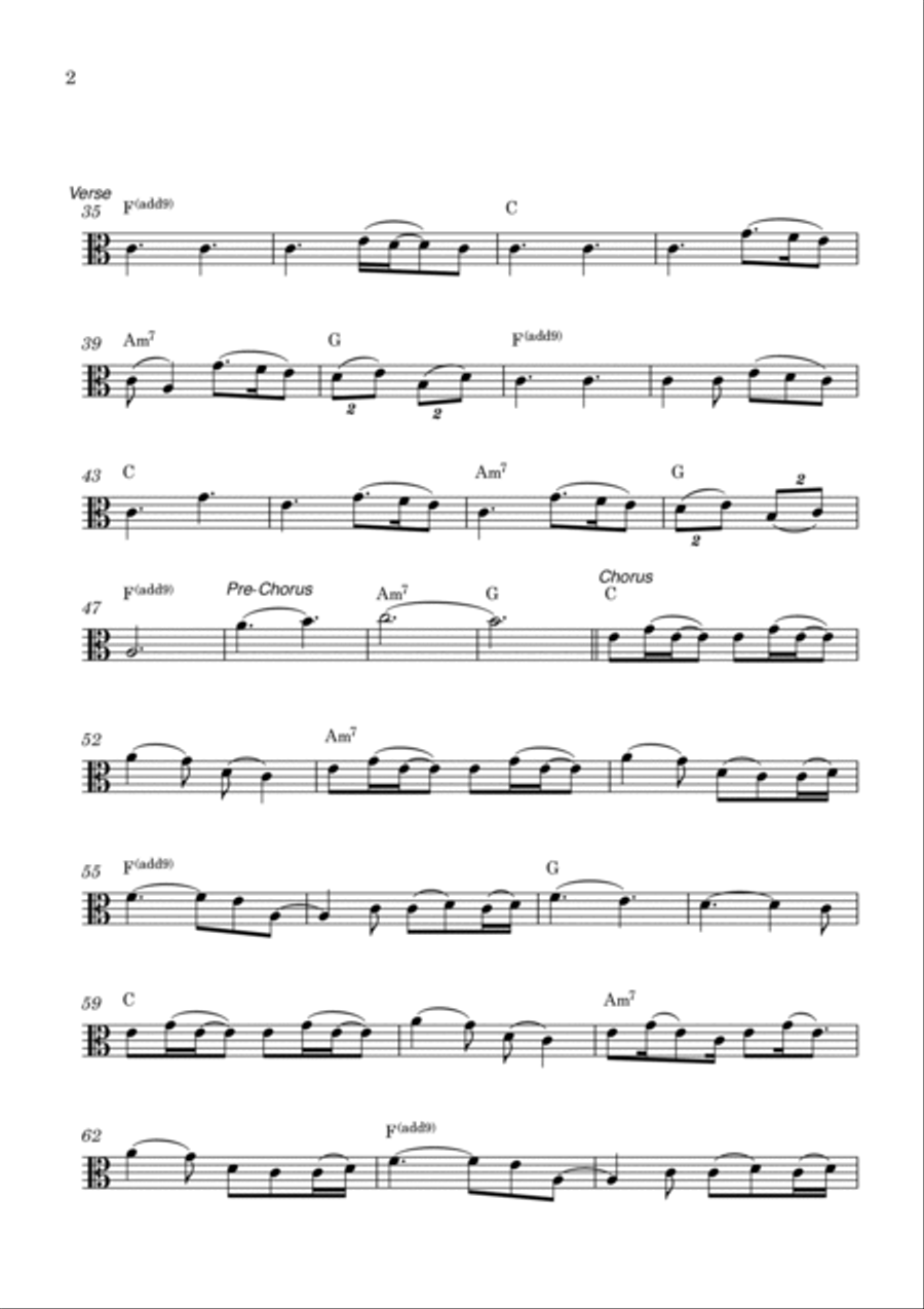 A Thousand Years Viola Solo scores gallery preview page 2