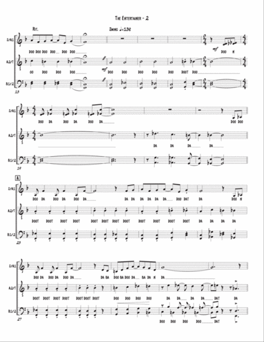 The Entertainer - SSATBB A Cappella Divisi scores gallery preview page 5