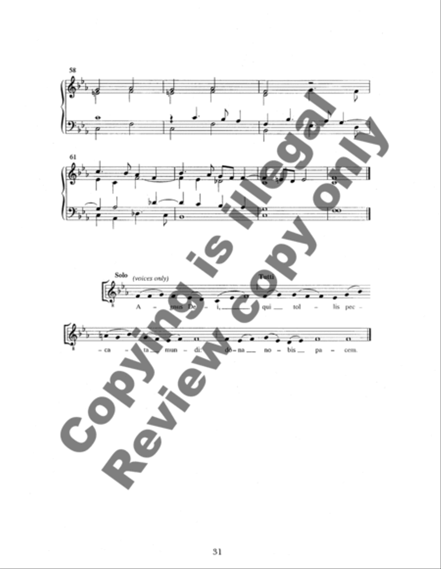 Messa a 4 voci (Keyboard/Instrumental Part) Choir scores gallery preview page 16