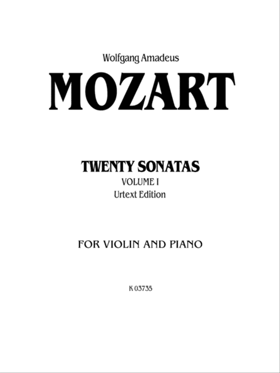 Twenty Sonatas (Urtext), Volume 1