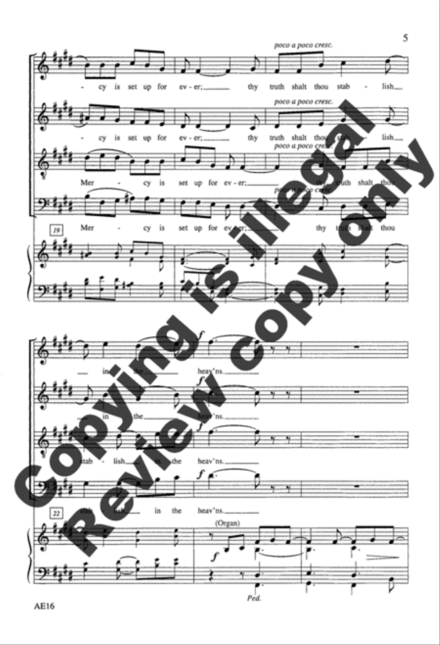 My Song Shall Be Always/Kindness of the Lord 4-Part scores gallery preview page 4