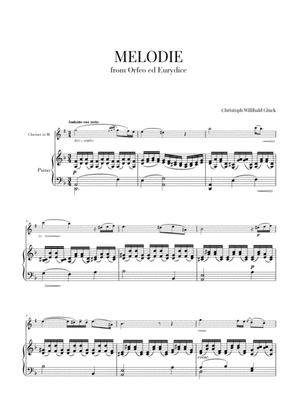 Book cover for Gluck - Melodie (for Clarinet and Piano)