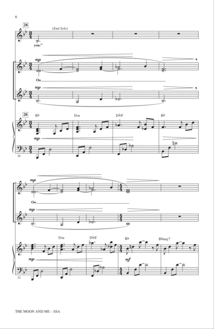 The Moon And Me The Moon And Me SSA scores gallery preview page 5