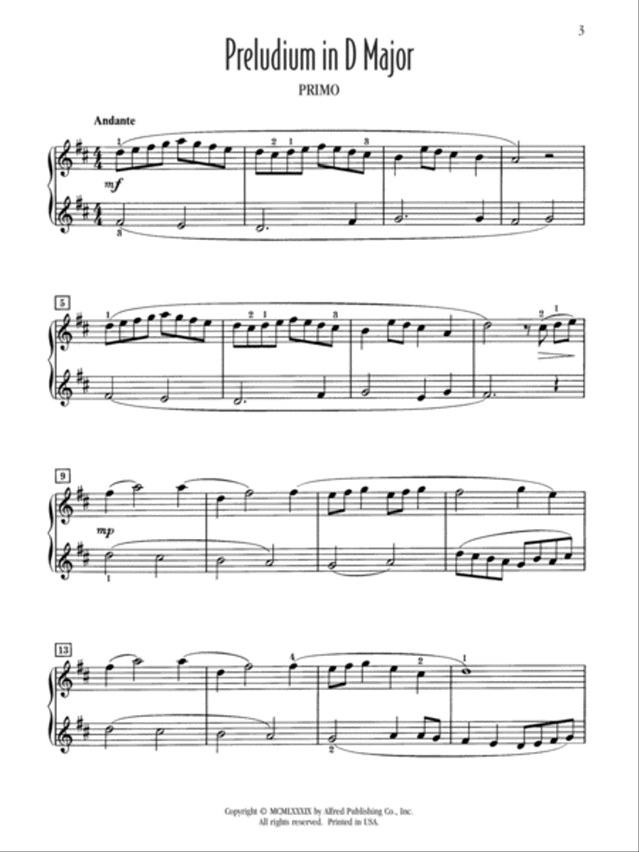 Preludium in D Major Small Ensemble scores gallery preview page 3