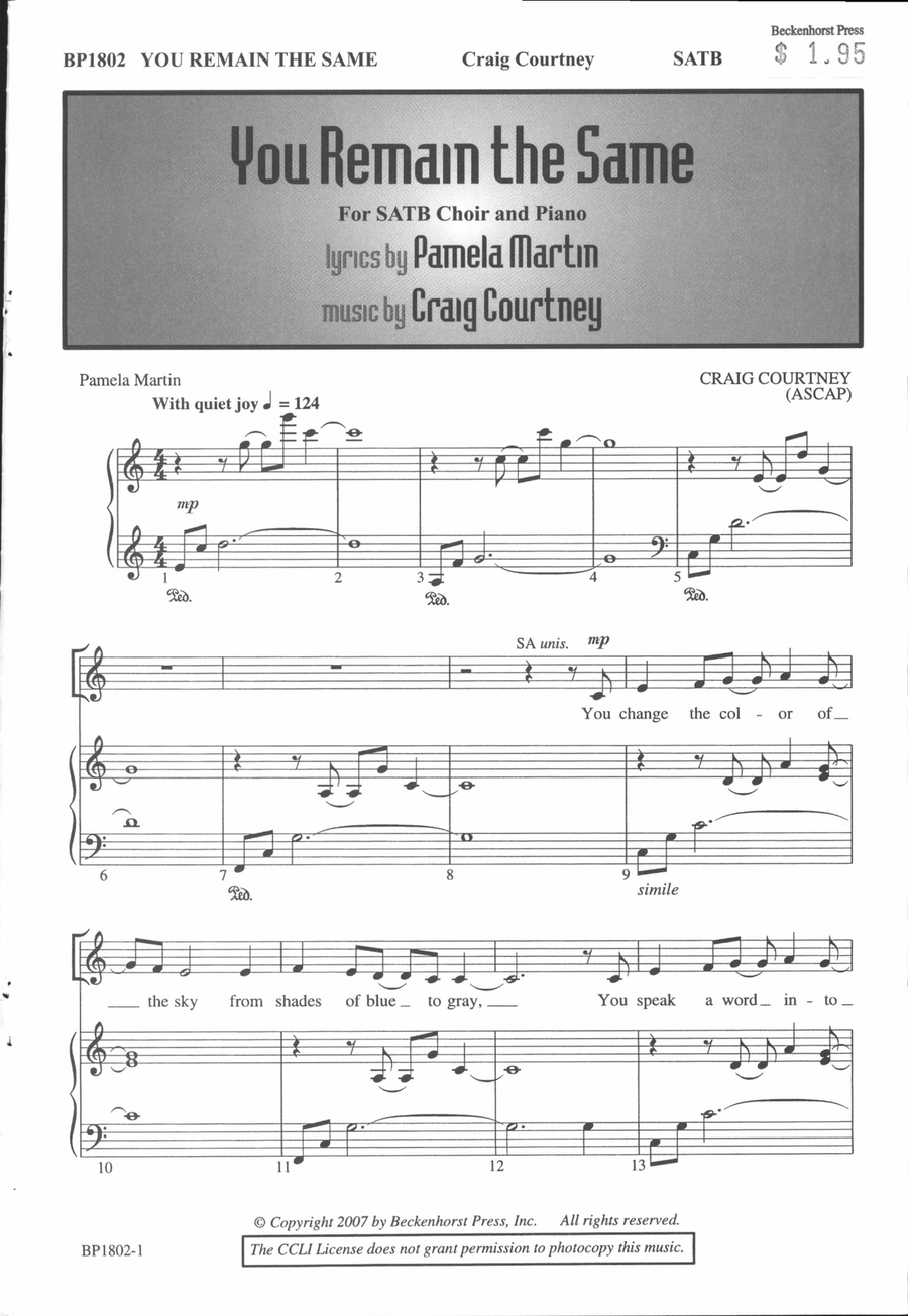 You Remain the Same 4-Part scores gallery preview page 2