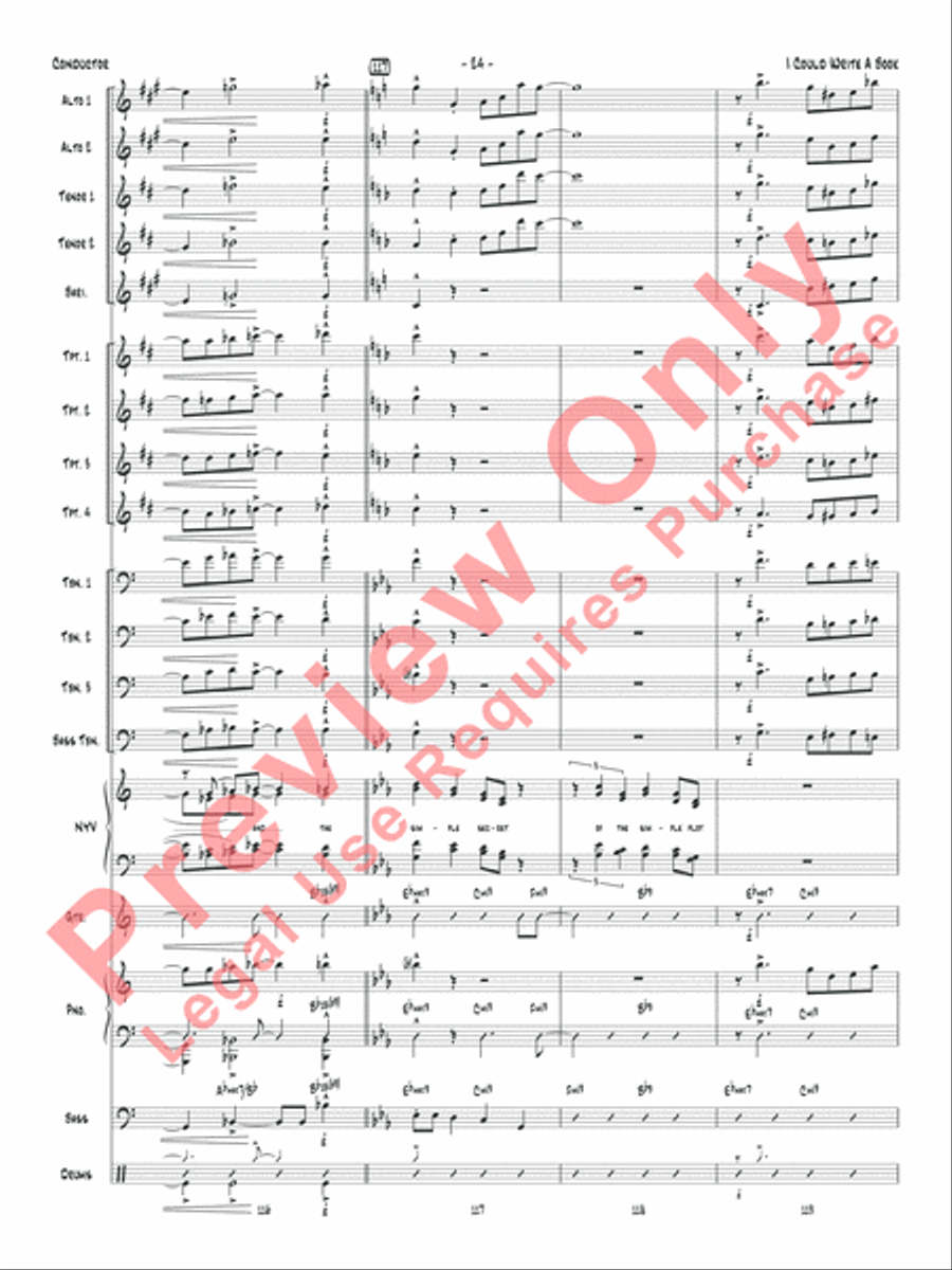 I Could Write a Book Jazz Ensemble scores gallery preview page 27
