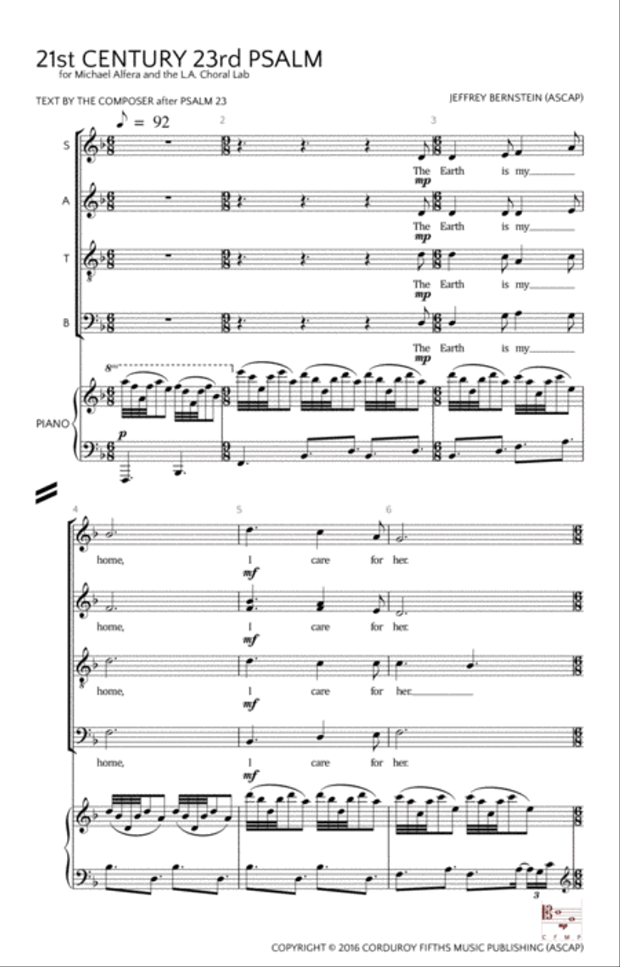 21st Century 23rd Psalm 4-Part scores gallery preview page 3