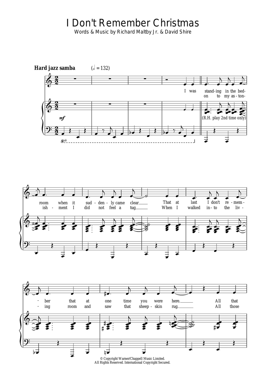 I Don't Remember Christmas (from Starting Here, Starting Now) Guitar scores gallery preview page 1