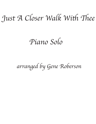 Just A Closer Walk With Thee Jazz Piano Solo