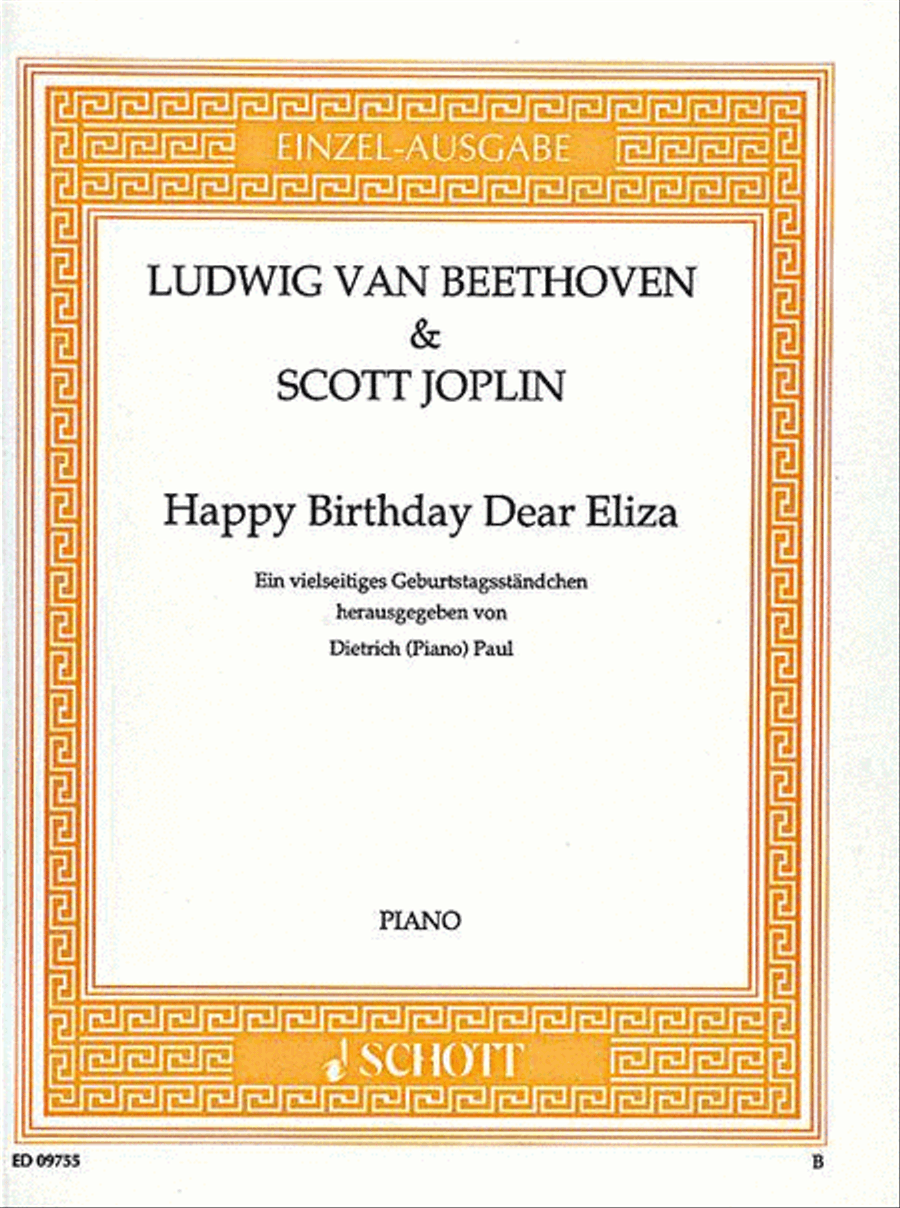Happy Birthday Dear Eliza Piano Piano Solo scores gallery preview page 1