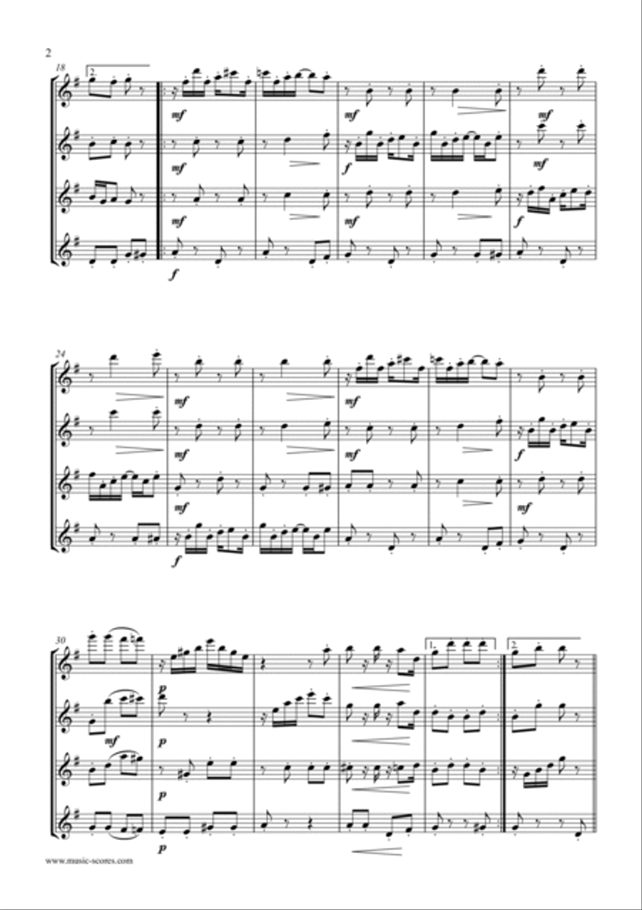 Maple Leaf Rag - Flute Quartet Flute Quartet scores gallery preview page 2