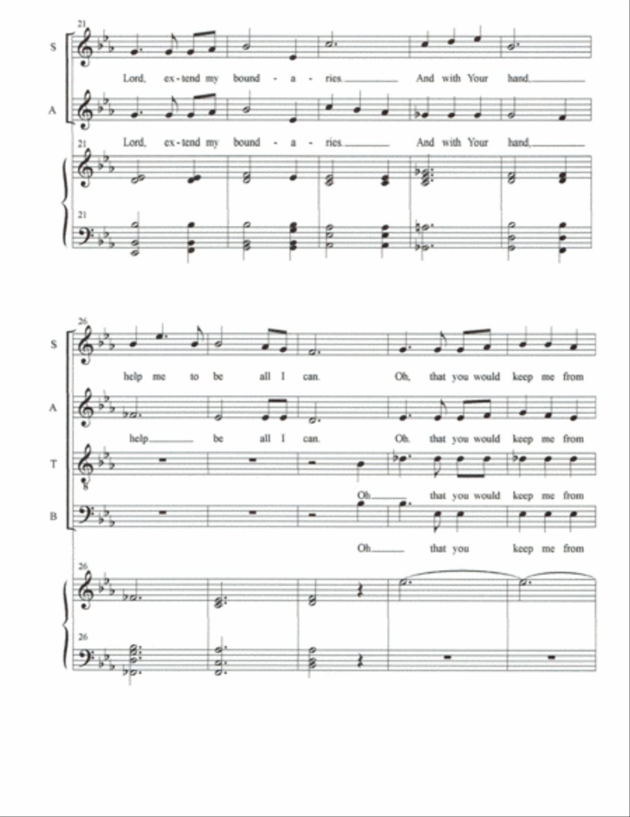 Jabez Prayer 4-Part scores gallery preview page 2