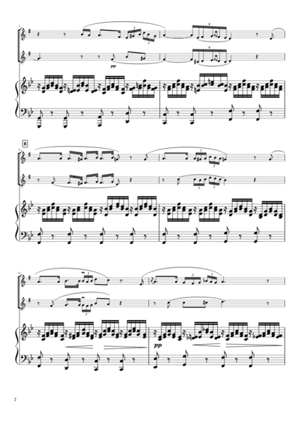 "Ave Maria" (Bdur) Piano Trio/ Baritone Sax duet