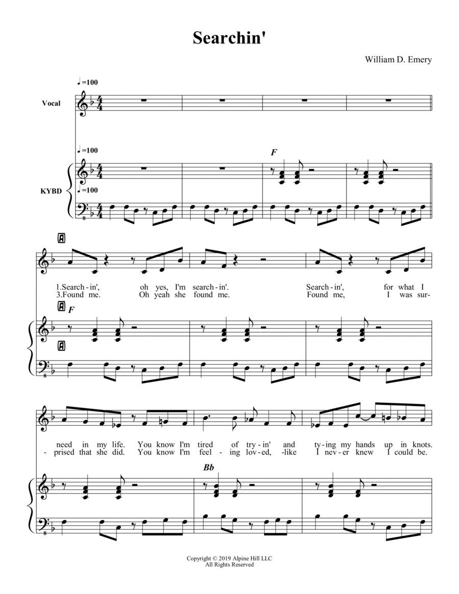 Searchin' Searchin' Jazz Ensemble scores gallery preview page 1