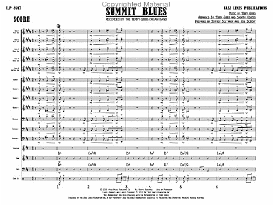 Summit Blues Big Band scores gallery preview page 4