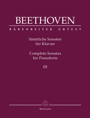 Book cover for Complete Sonatas for Pianoforte III
