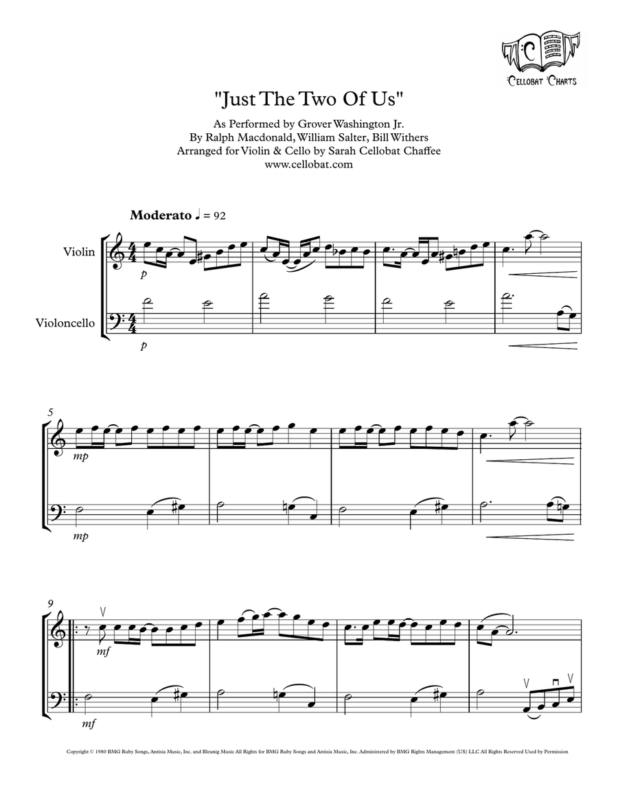 Just The Two Of Us String Duet scores gallery preview page 1
