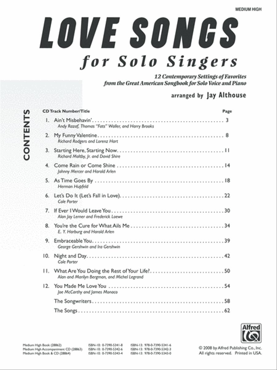 Love Songs for Solo Singers Medium-High Voice scores gallery preview page 2