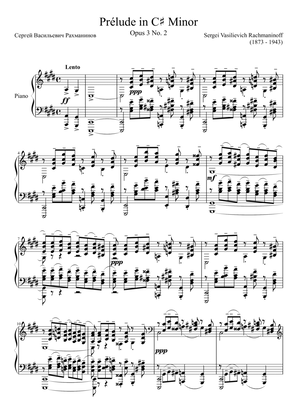 Prelude Opus 3 No. 2 in C# Minor