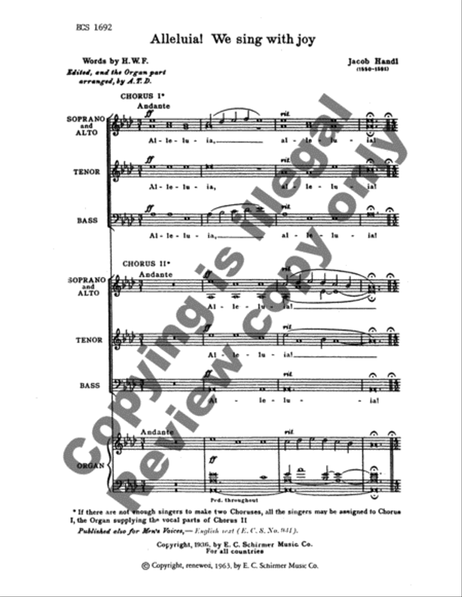 Alleluia! We Sing with Joy Divisi scores gallery preview page 3