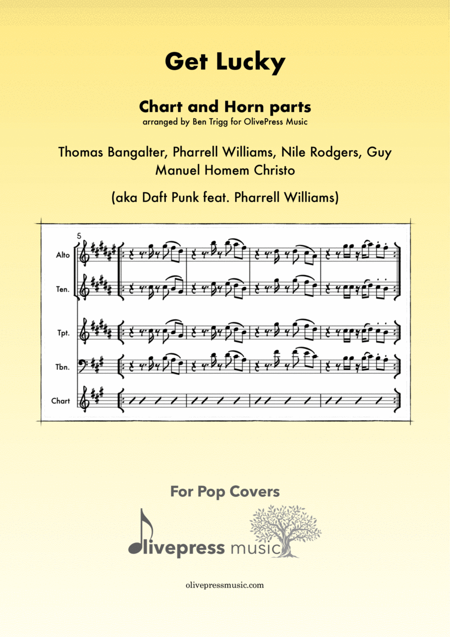 Get Lucky Tenor Saxophone scores gallery preview page 1