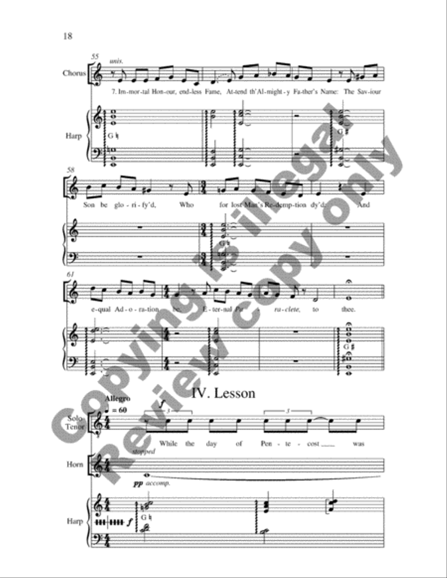 Pentecost Cantata 4-Part scores gallery preview page 11
