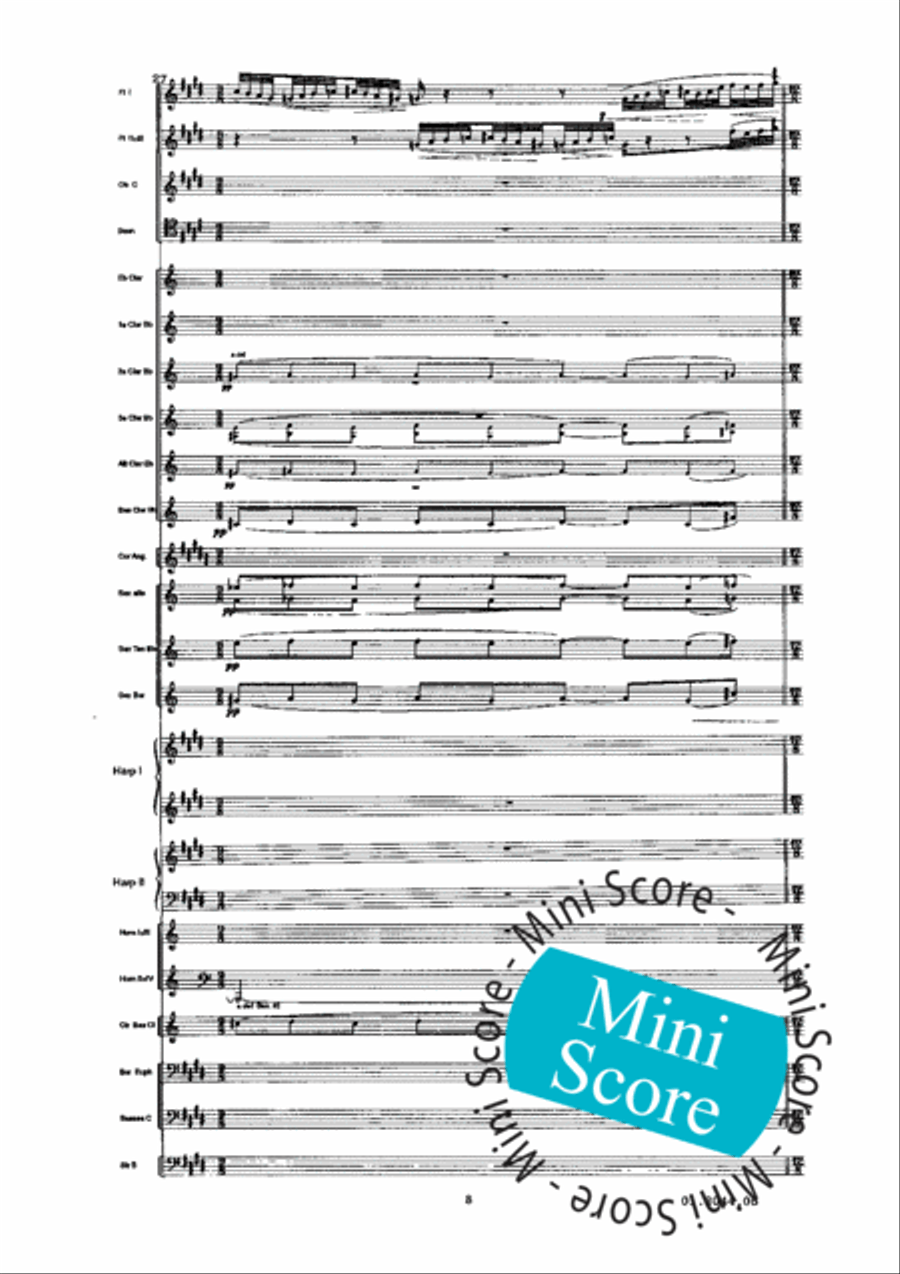 Prelude a L'Apres-Midi D'un Faune Concert Band scores gallery preview page 12