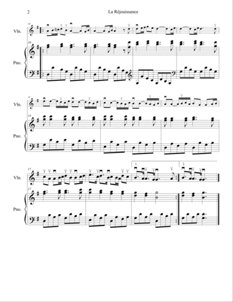 La Rejouissance La Rejouissance Violin Solo scores gallery preview page 2