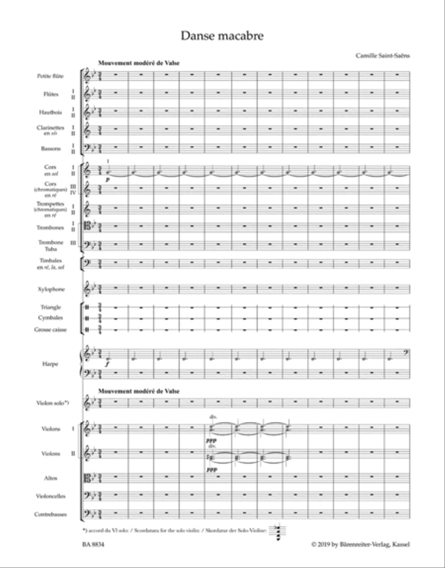 Danse macabre, op. 40 Danse macabre, op. 40 Orchestra scores gallery preview page 2
