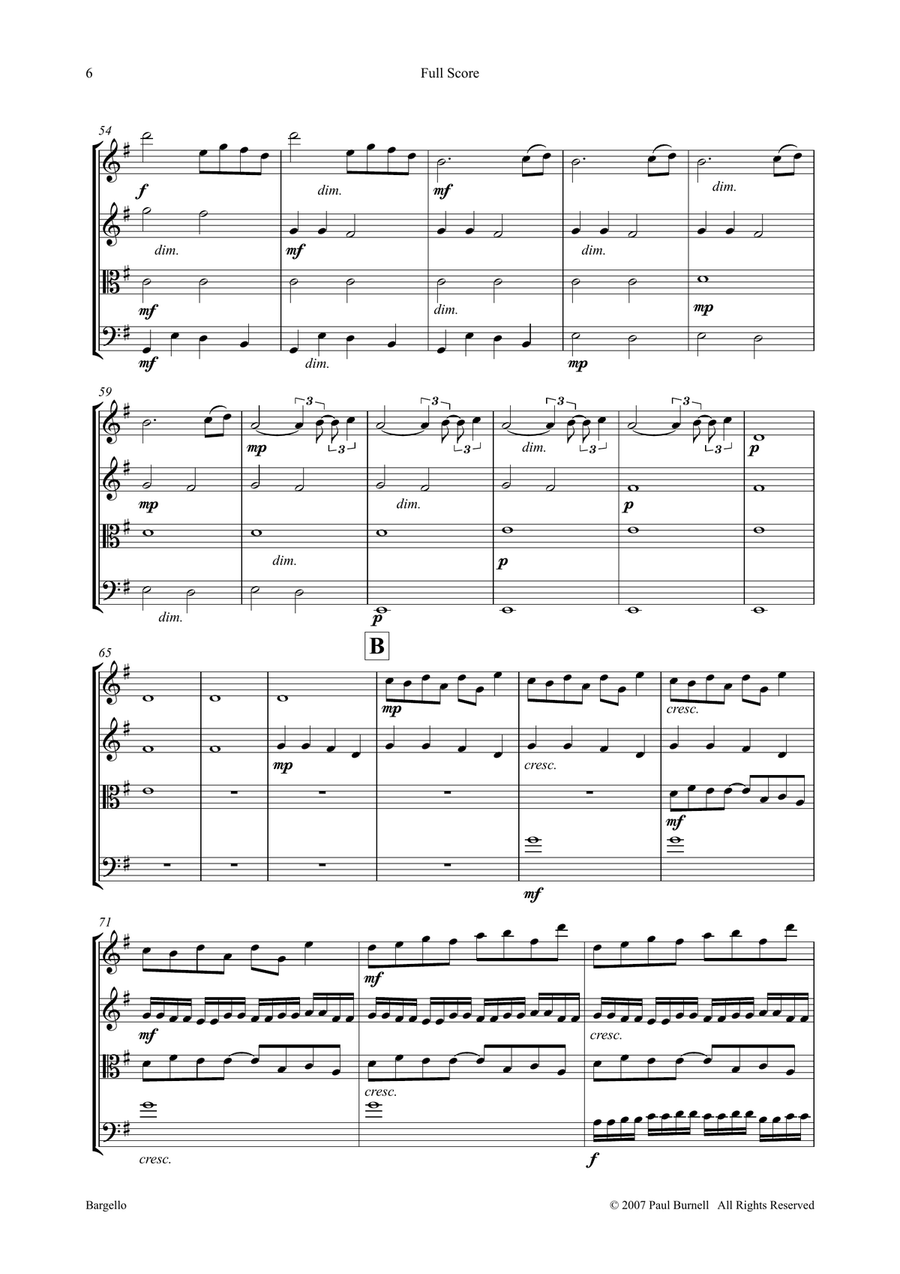 Bargello Bargello String Quartet scores gallery preview page 6