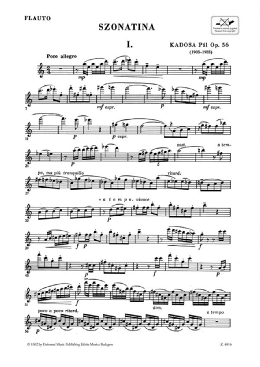 SONATINE OP 56 Flute Solo scores gallery preview page 3