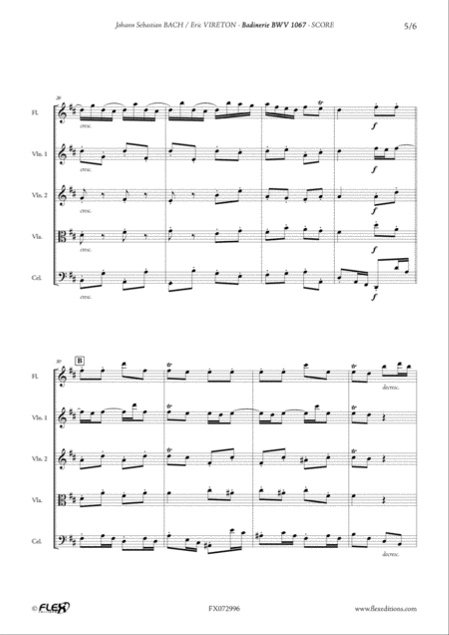 Badinerie BWV 1067 Badinerie BWV 1067 Flute scores gallery preview page 5