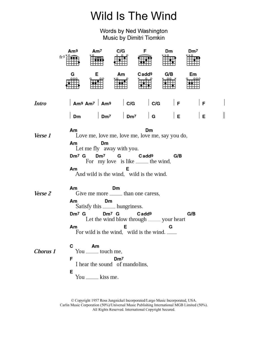 Wild Is The Wind Electric Guitar scores gallery preview page 1