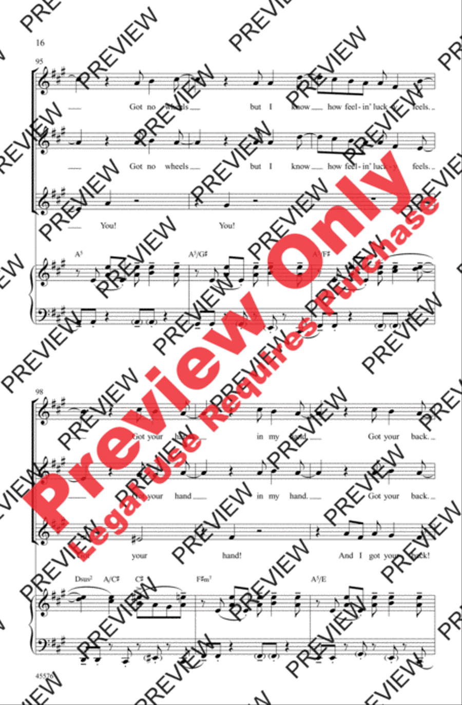 I Got You I Got You Women's Choir scores gallery preview page 16