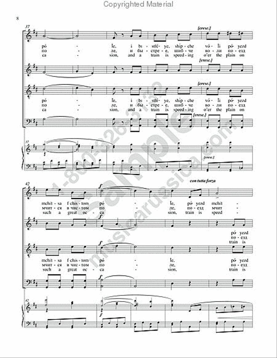 Travelling Song 4-Part scores gallery preview page 7