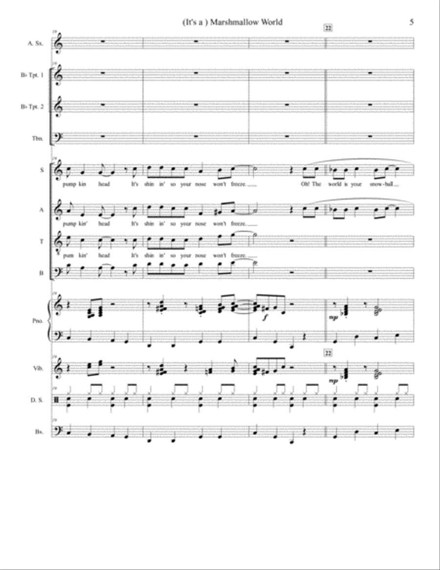 A Marshmallow World A Marshmallow World 4-Part scores gallery preview page 5