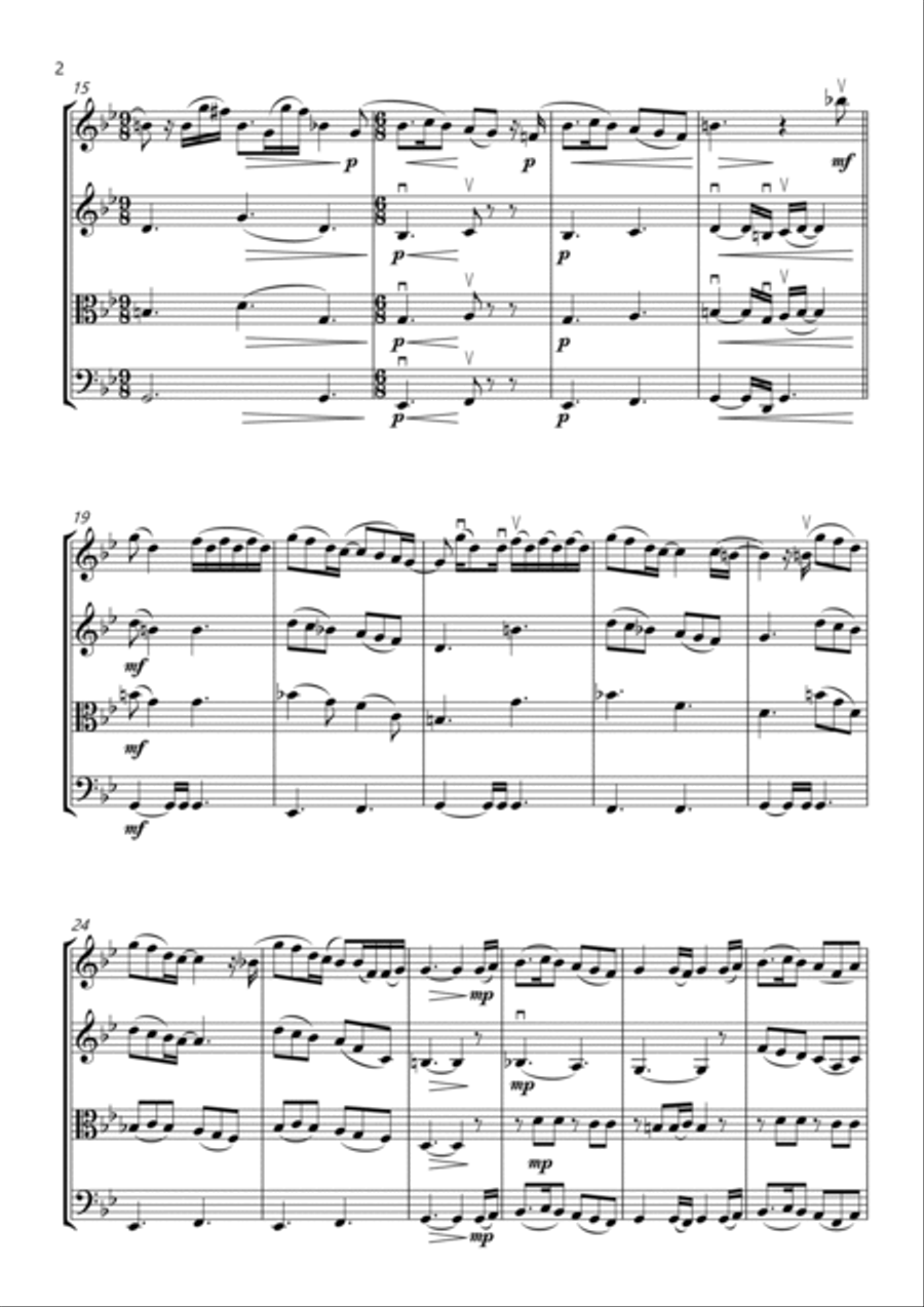 Kiss From A Rose Kiss From A Rose String Quartet scores gallery preview page 2