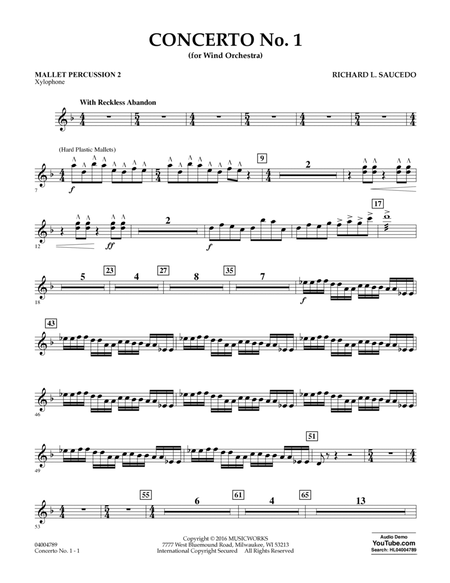 Concerto No. 1 (for Wind Orchestra) - Mallet Percussion 2