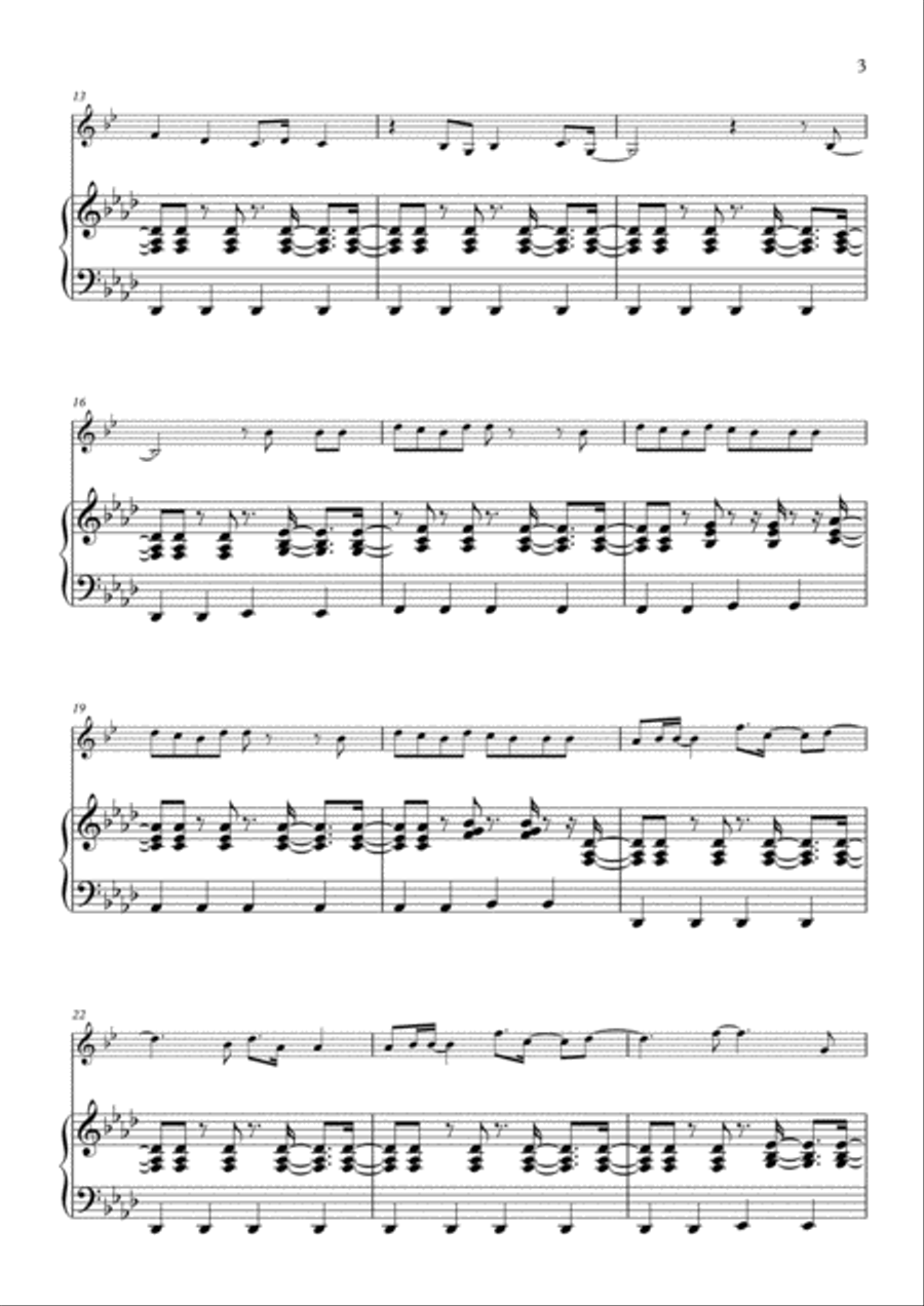Into You Trumpet Solo scores gallery preview page 3