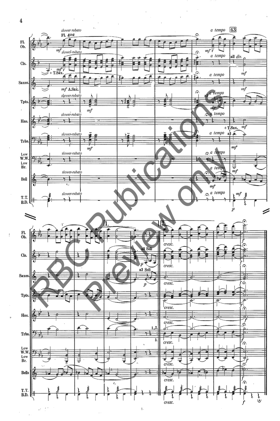 Los Pastores De Navidad (Score) Concert Band scores gallery preview page 5