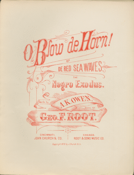 O Blow de Horn! or, De Red Sea Waves. The Negro Exodus
