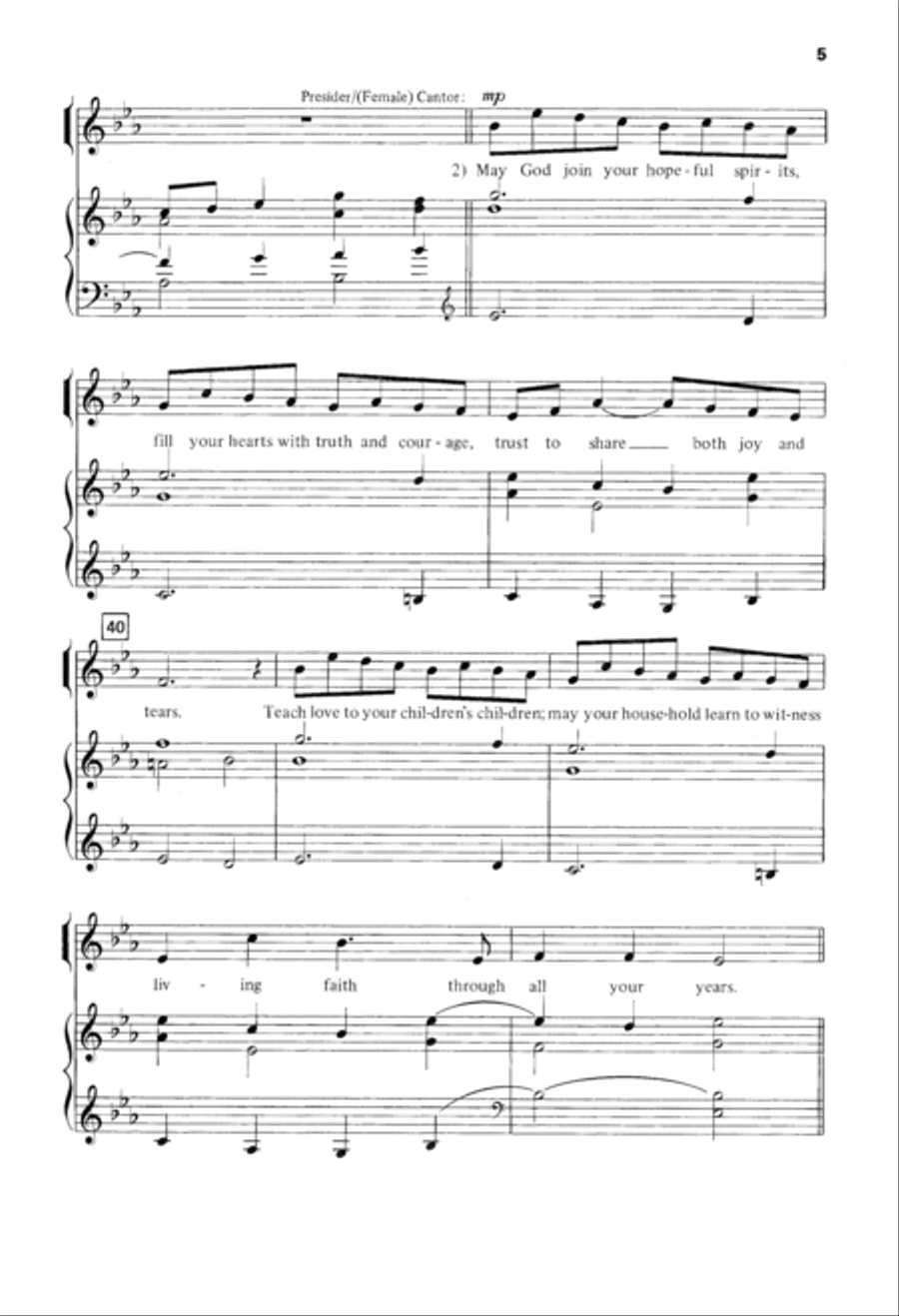 A Nuptial Blessing 4-Part scores gallery preview page 5