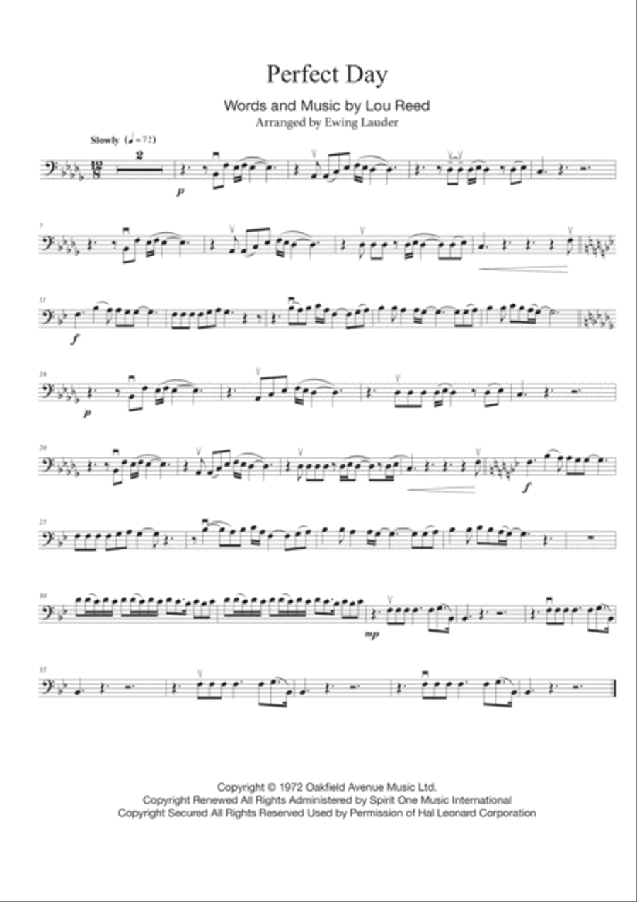 Perfect Day Piano scores gallery preview page 1