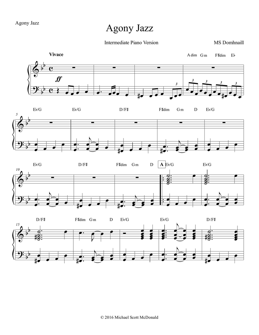 Agony Jazz -Solo Piano Version