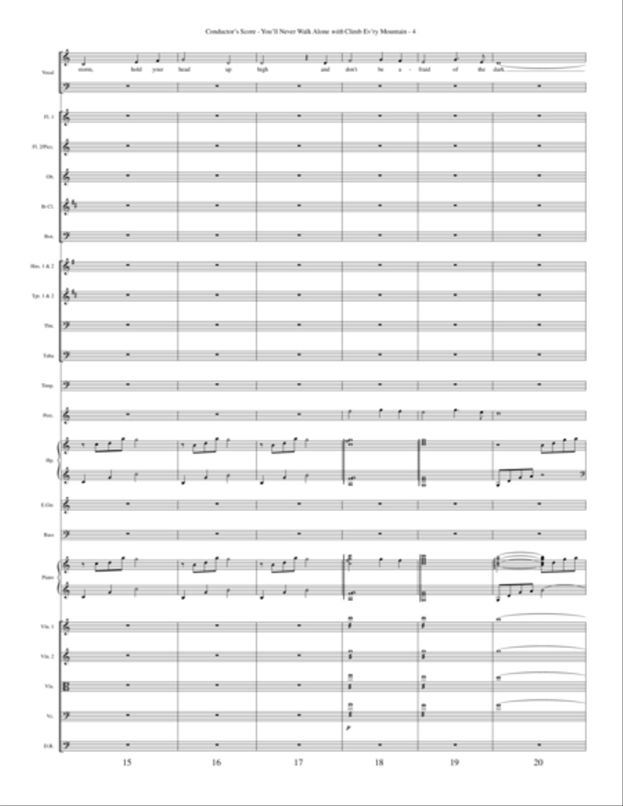You'll Never Walk Alone (with Climb Every Mountain) - Conductor Score (Full Score) Choir scores gallery preview page 4