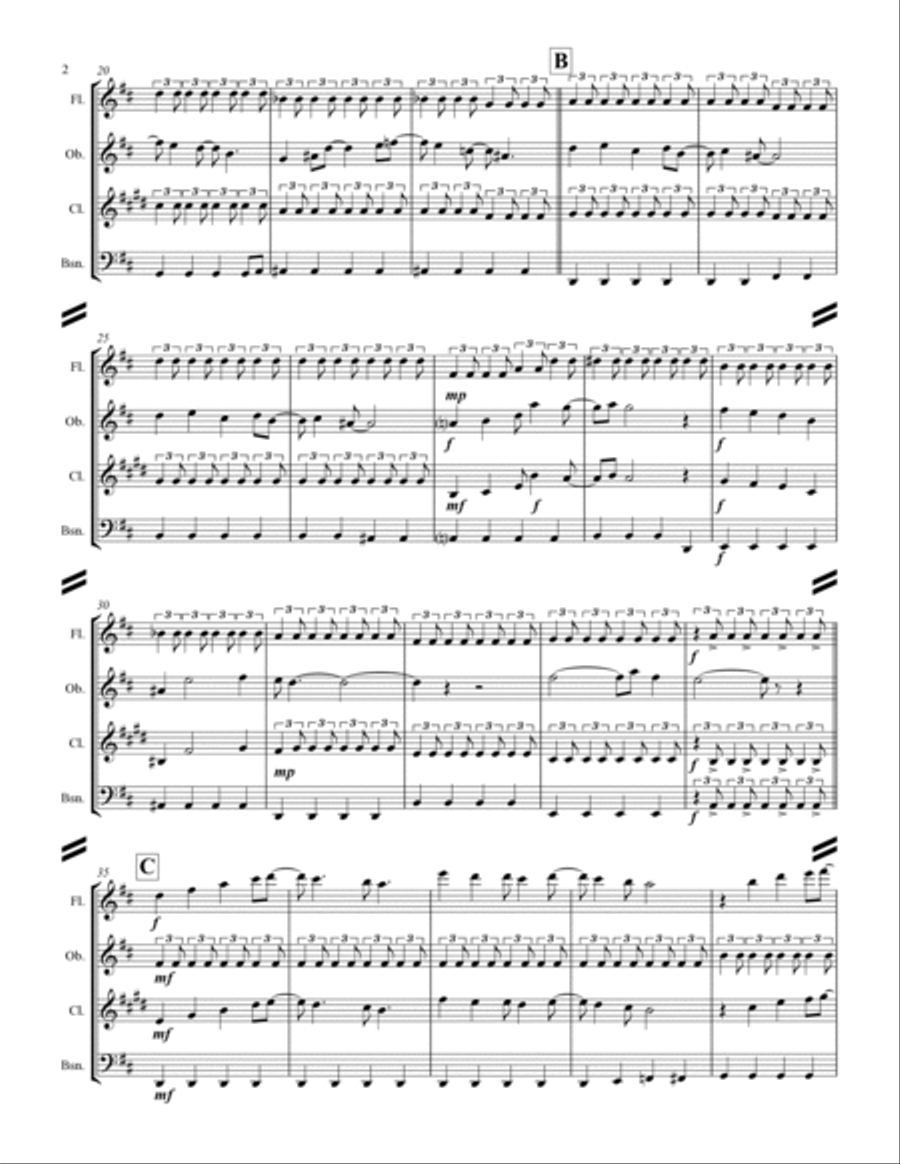 All I Want For Christmas Is You Woodwind Quartet scores gallery preview page 3